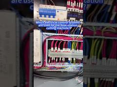 Quais sistemas de controle elétrico são usados para a máquina de corte de estação dupla?