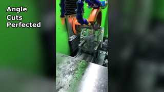 Corte perfeito em ângulo preciso de anéis circulares com núcleo de pó