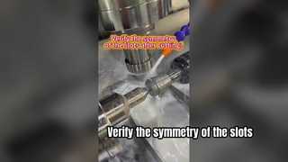 Verifique a simetria das ranhuras após o corte?
